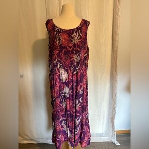 Croft & Barrow Purple and Pink Maxi Dress